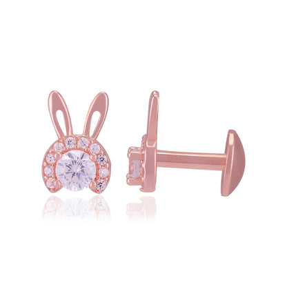 925 Sterling Silver Cute Bunny Earrings For Women