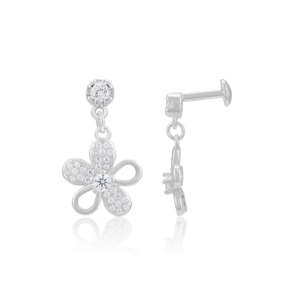 925 Sterling Silver Daisy Dream Rhodium Plated Earrings For Women