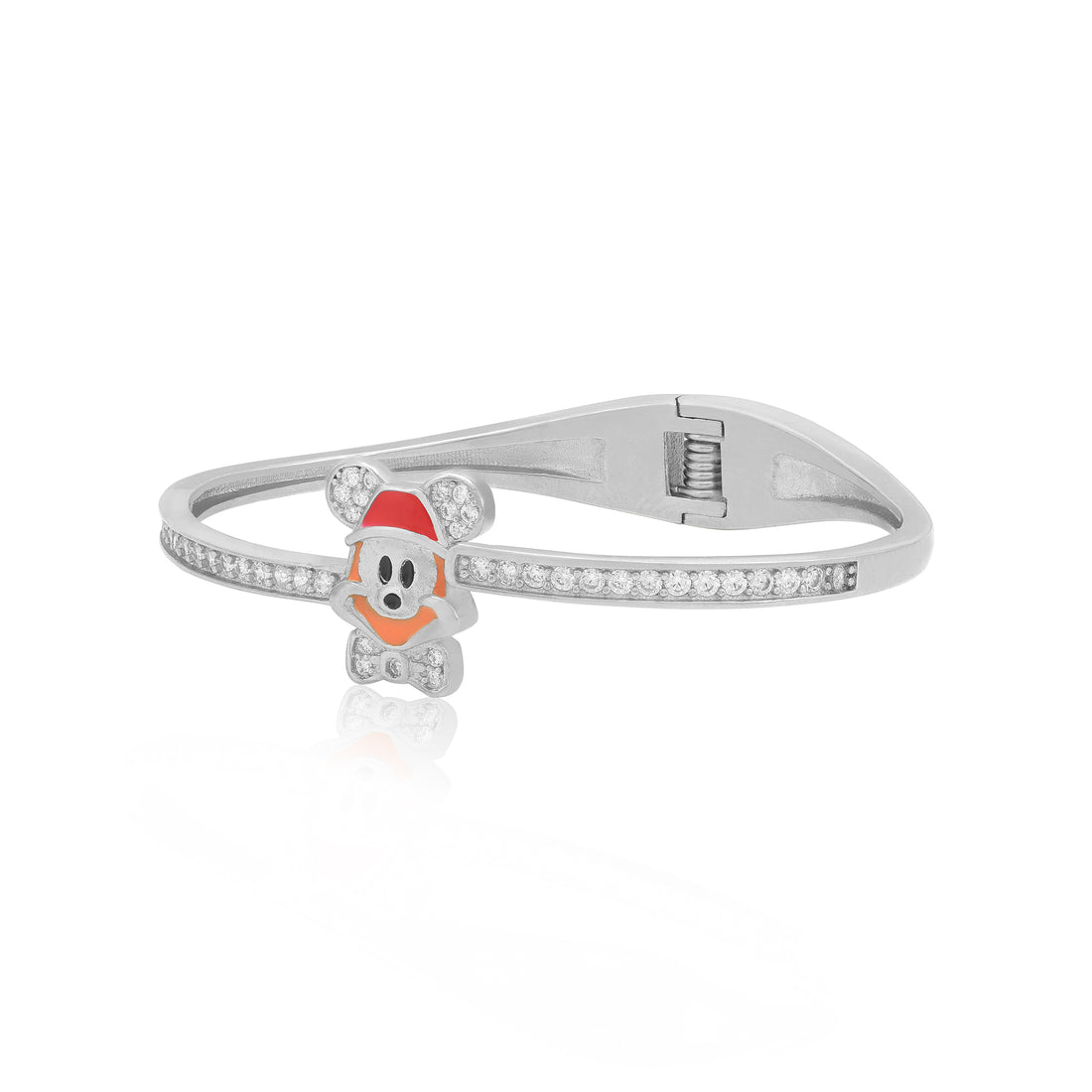 925 Sterling Silver Disney Mickey Rhodium Plated Kada for Kids