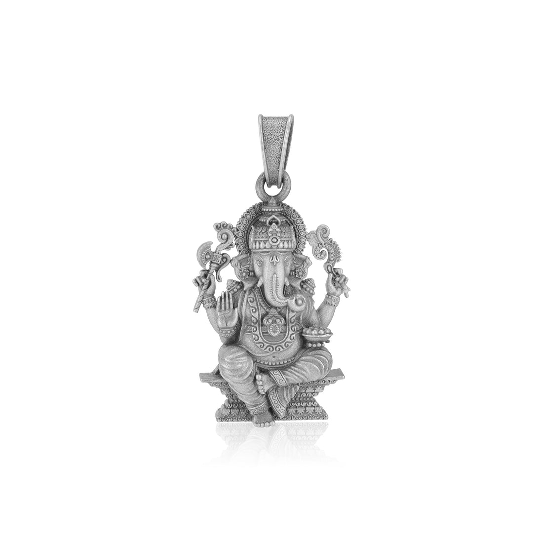 925 Sterling Silver Divine Ganapati Oxidised Pendants for Men & Women