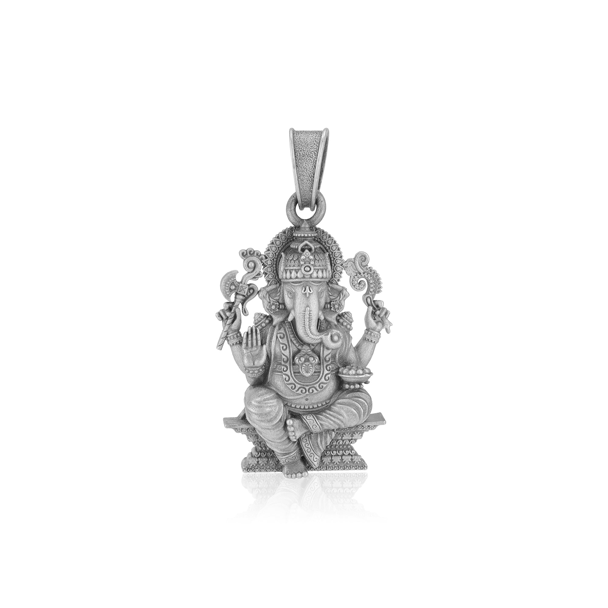 925 Sterling Silver Divine Ganapati Oxidised Pendants for Men &amp; Women