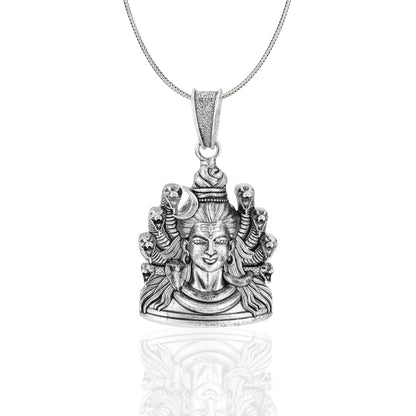 925 Sterling Silver Divine Shiva Naga Oxidised Pendants for Men &amp; Women