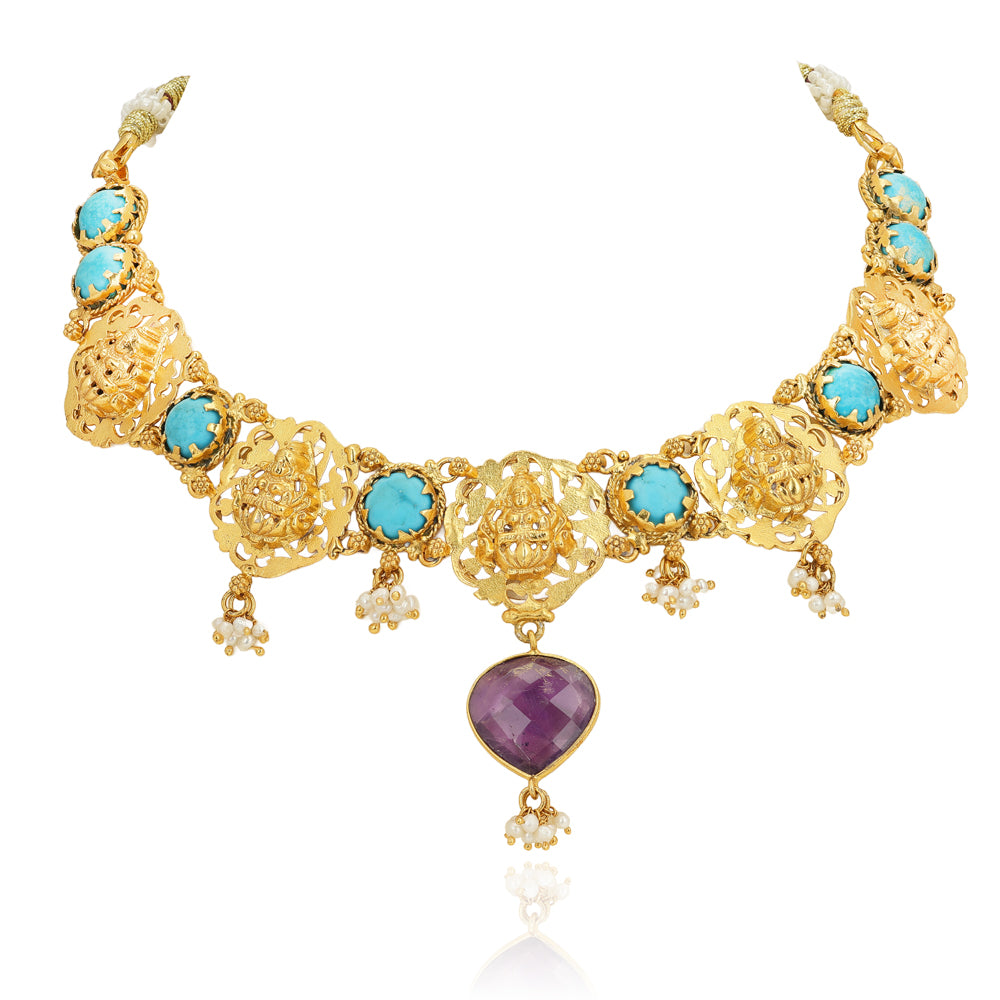 Sterling Silver Eternal Divine Gold Plated Necklace