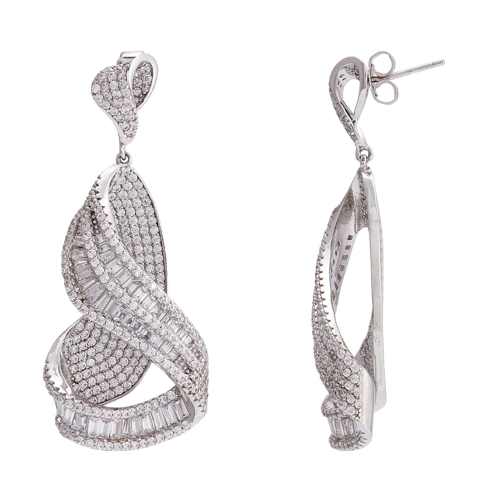 Sterling Silver Eternal Spiral Earring