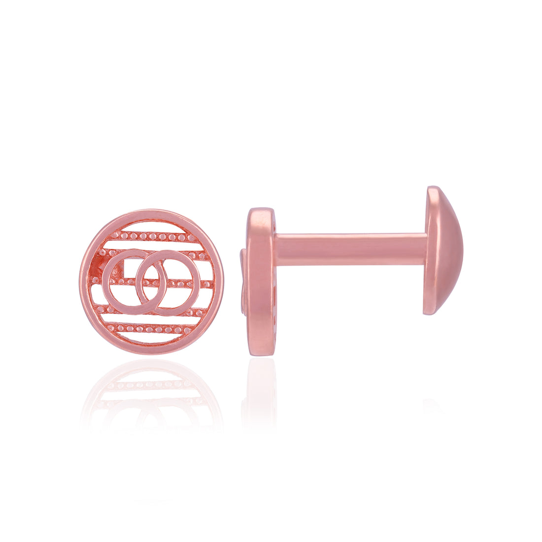 925 Sterling Silver Eternal Ties Rose Gold Plated Stud for Women