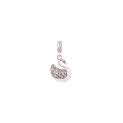 925 Sterling Silver Fancy Swan Pendant