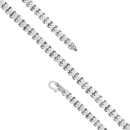 925 Sterling Silver Fishlet Motif Rhodium Plated Bracelet For Women