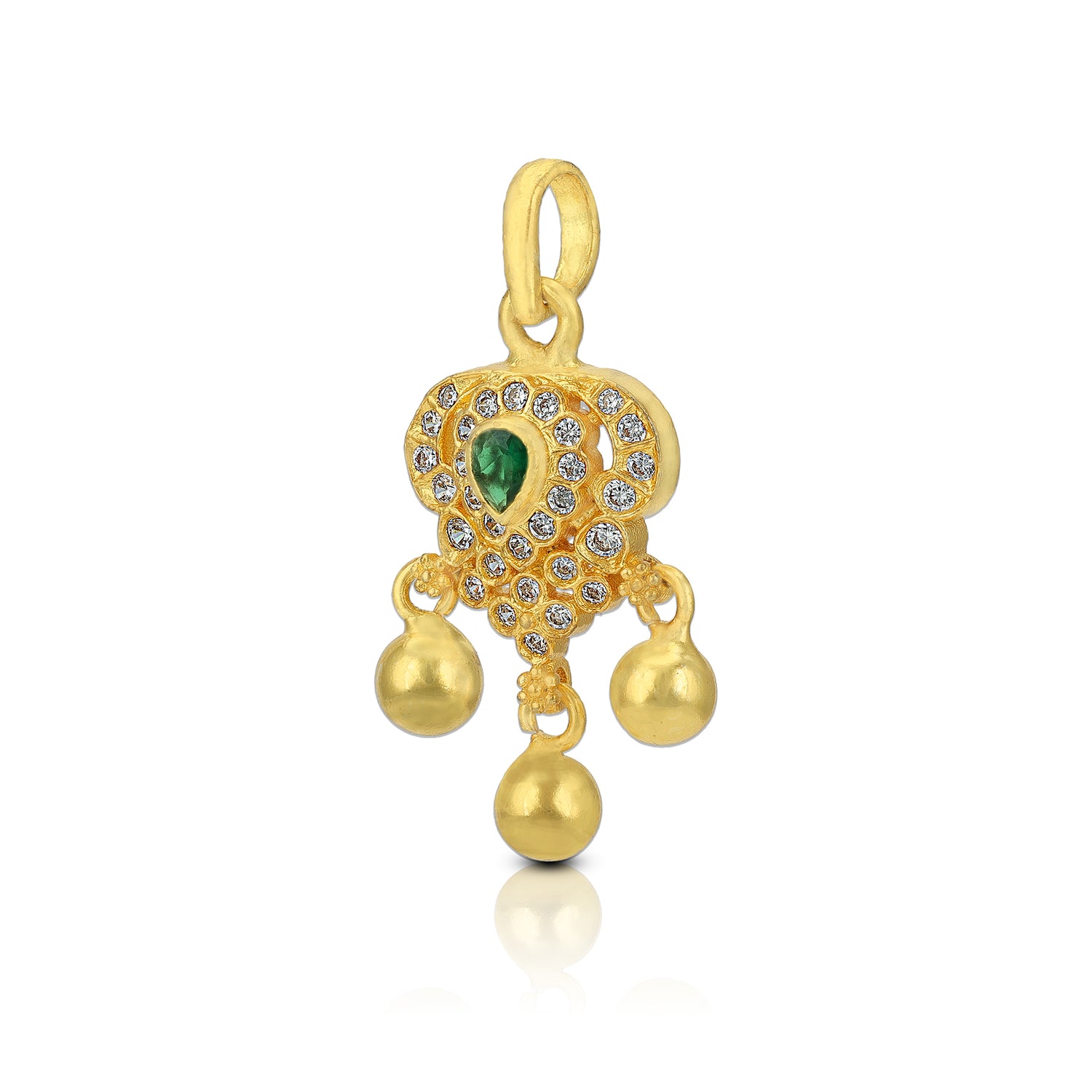 925 Sterling Silver Floralistic Gold Drop Pendant For Women