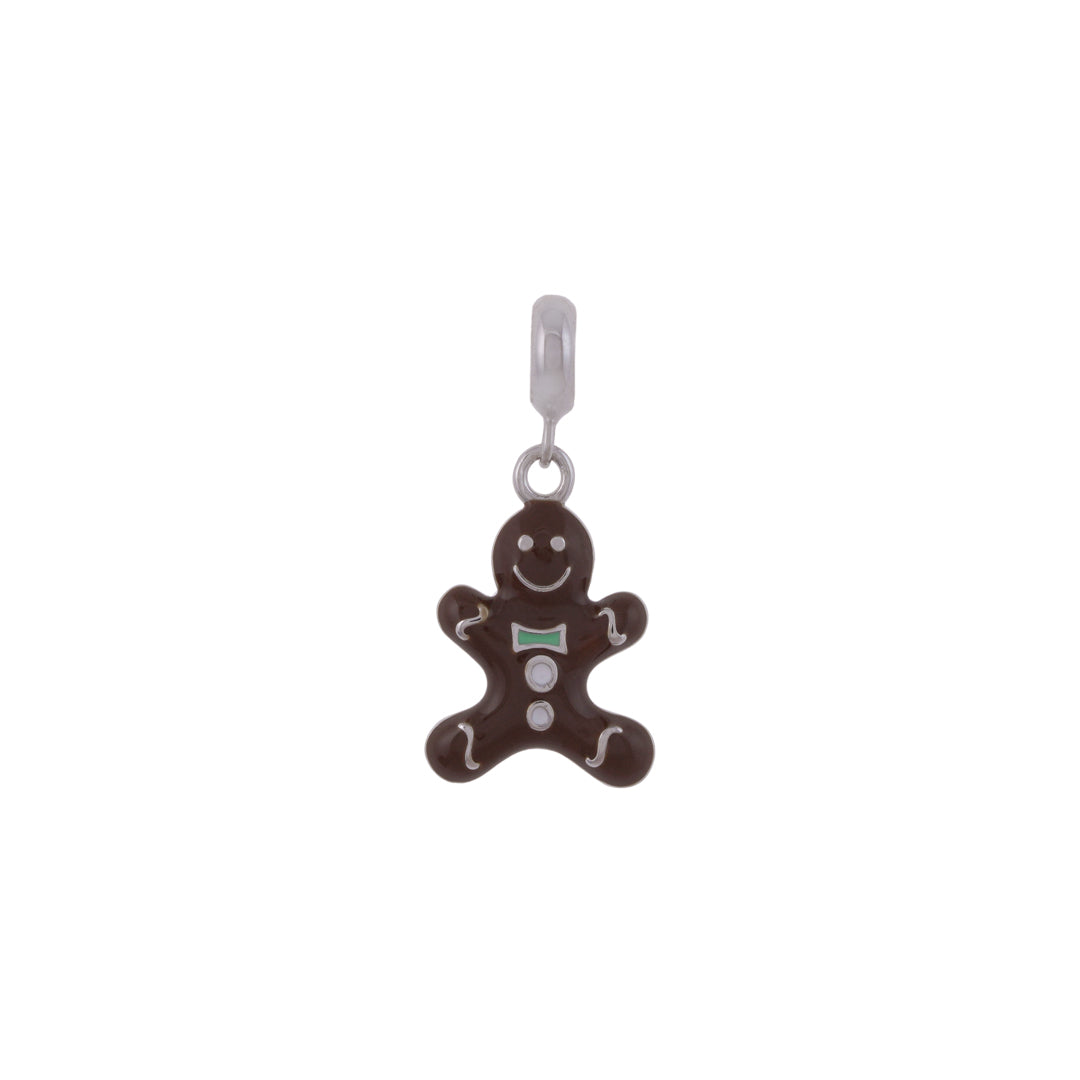925 Sterling Silver Ginger Bread man Pendant For Kids