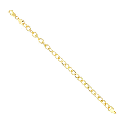 925 Sterling Silver GoldPlated HaloLink Bracelet for Men