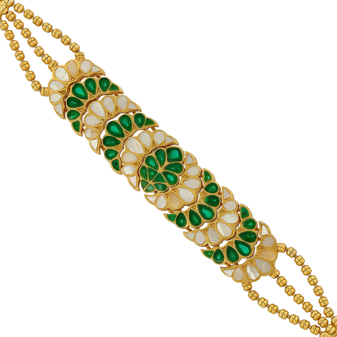925 Sterling Silver Gold Plated Emerald Shine Bracelets For Women