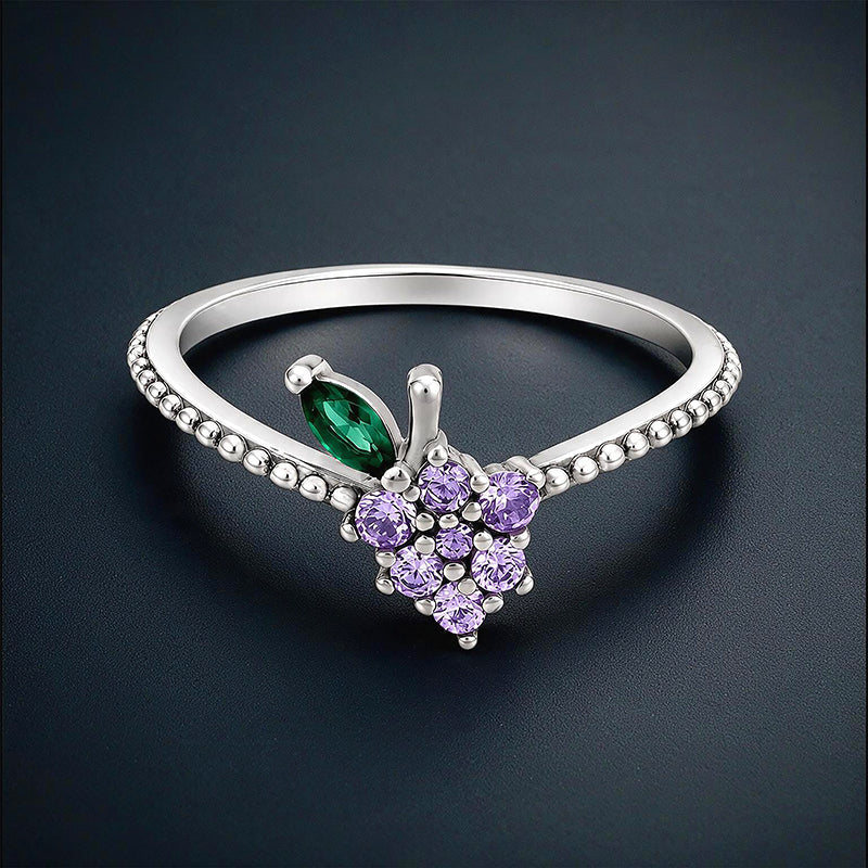 Sterling Silver Grape Cluster Ring