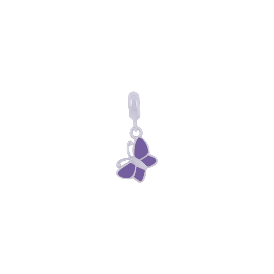 925 Sterling Silver Grape Wings Rhodium Plated Pendant For Kids