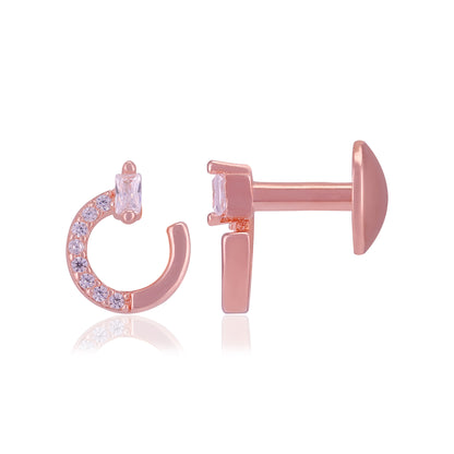 925 Sterling Silver Half Hoop Earrings For Women