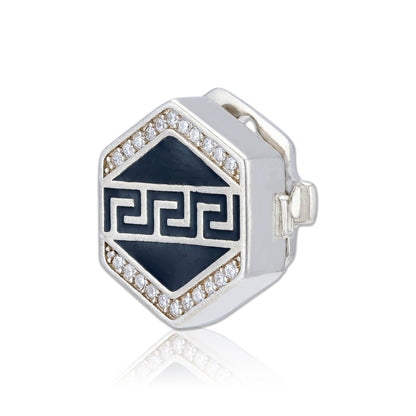 925 Sterling Silver Hexa Labyrinth Coat pin for Men