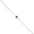 925 Sterling Silver January Month Red Circle Garnet Birthstone Bracelet For Women