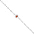 925 Sterling Silver January Month Red Oval Garnet Birthstone Bracelet For Women