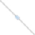 925 Sterling Silver June Month Sqaure Moonstone Birthstone Bracelet For Women