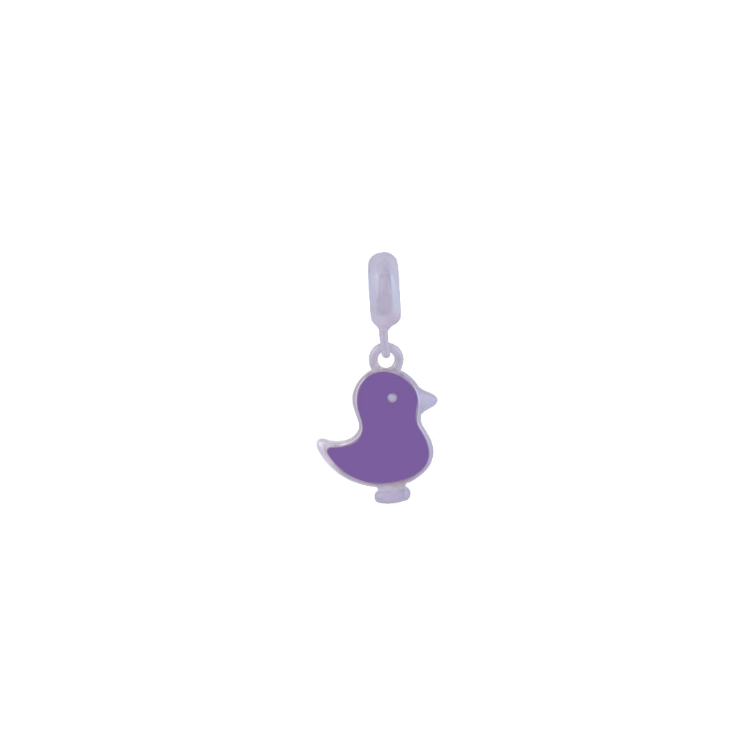 925 Sterling Silver Lavender Flutter Rhodium Plated Pendant For Kids