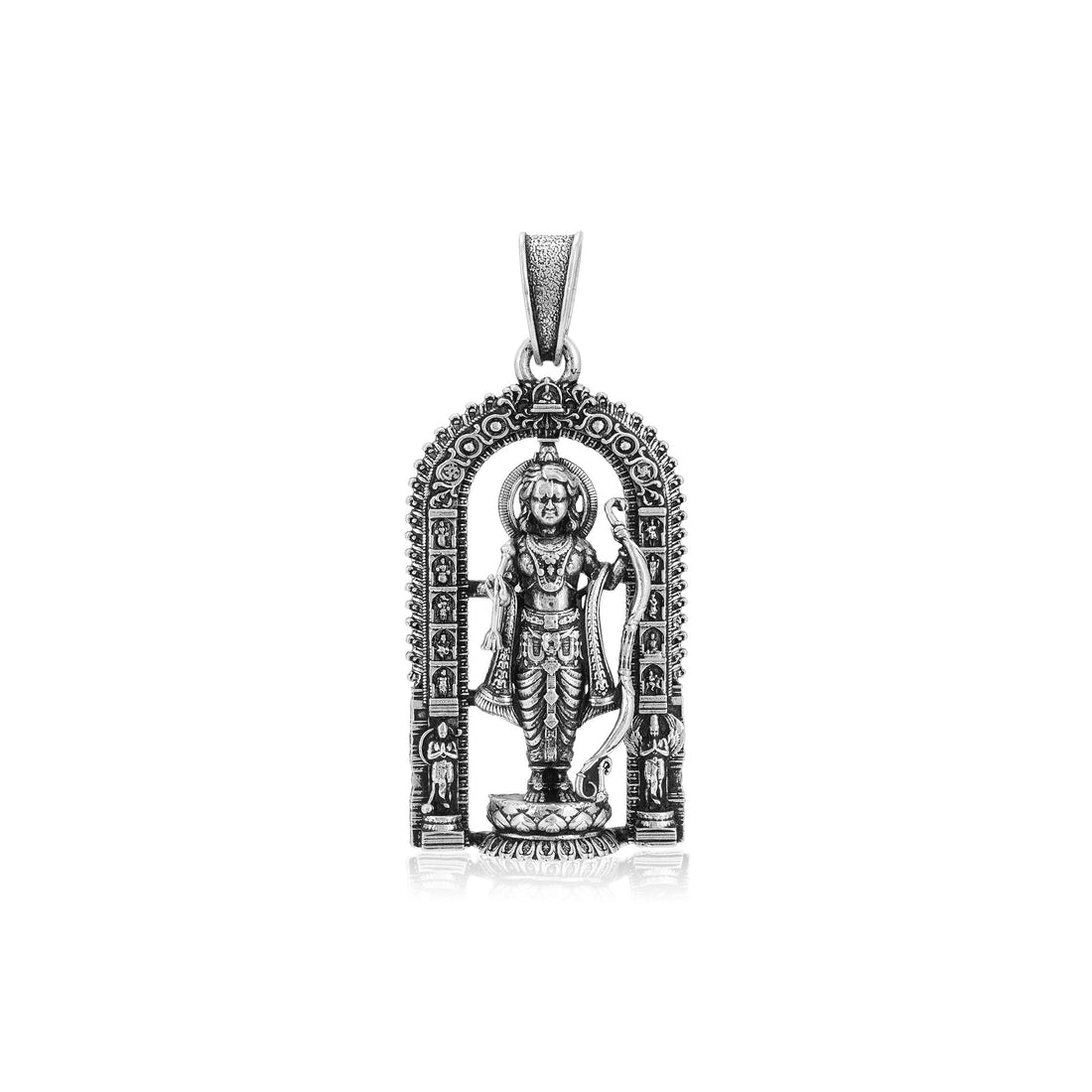 925 Sterling Silver Lord Rama Oxidised Pendants for Men & Women