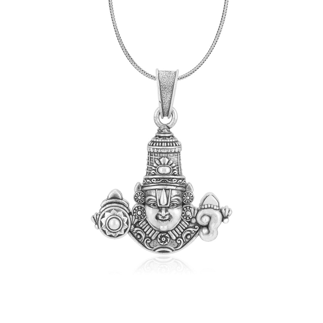 925 Sterling Silver Lord Venkateswara Oxidised Pendants For Men & Women
