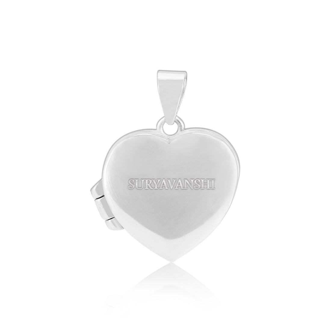 925 Sterling Silver LoveVault  Heart Rhodium Plated Pendant for Women