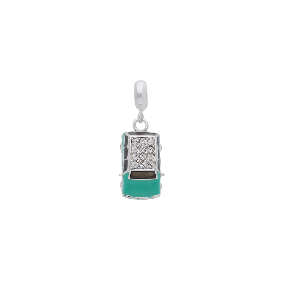 925 Sterling Silver Mini Green Trucks Pendant For Kids