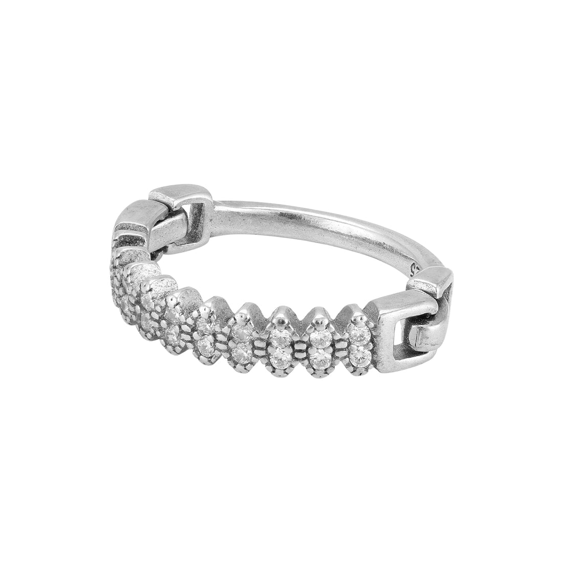 925 Sterling Silver Multi Layered Teardrop Cluster Ring for Women