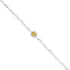 925 Sterling Silver November Month Circle Citrine Birthstone Bracelet For Women