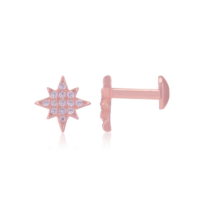 925 Sterling Silver Octave Star Shape Earrings for Women