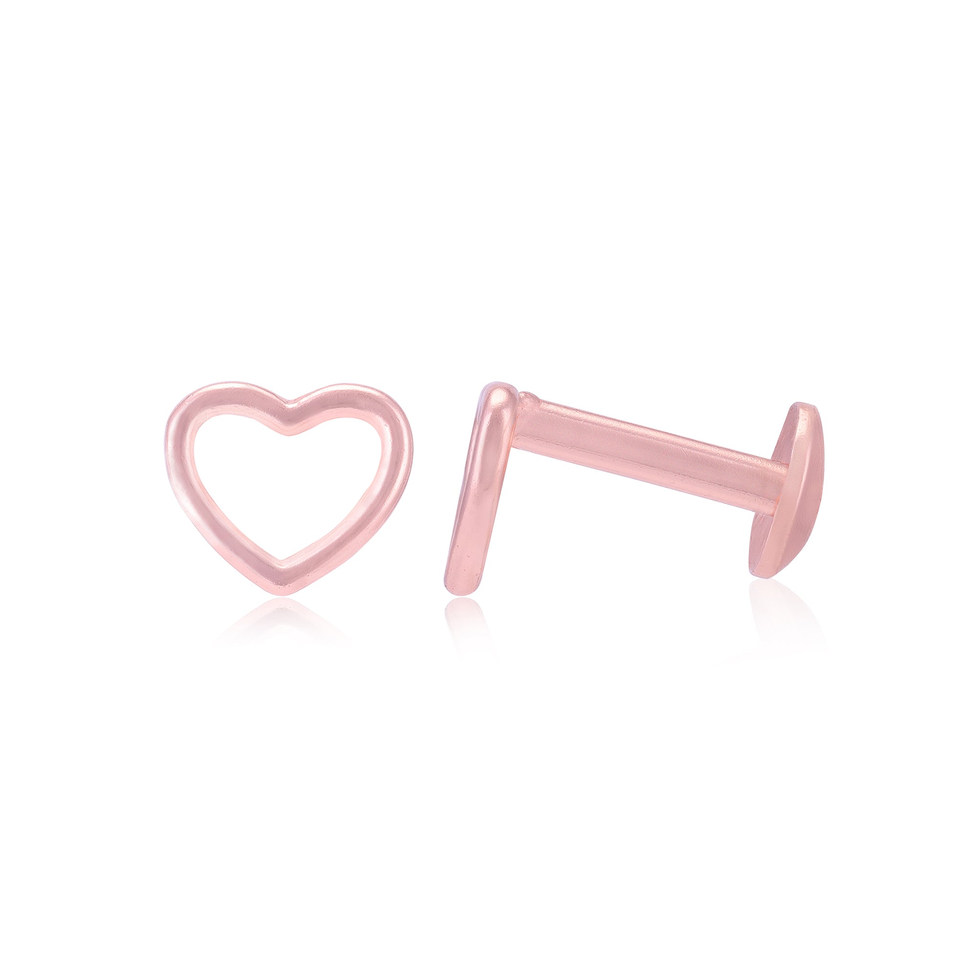 925 Sterling Silver Outline Heart Earrings For Women