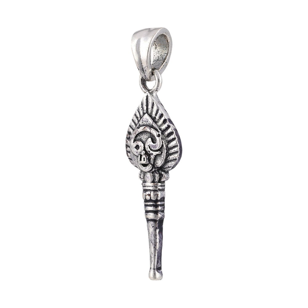 925 Sterling Silver Oxidized Lord Murugan Om Vel Pendants for Men and Women