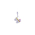 925 Sterling Silver Pink Baby Stroller Rhodium Plated Pendant For Kids