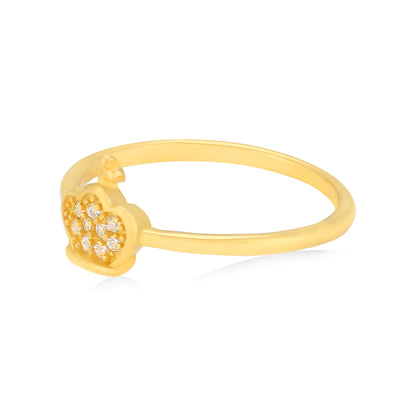 925 Sterling Silver Queen’s Crest Gold Plated Ring for Women