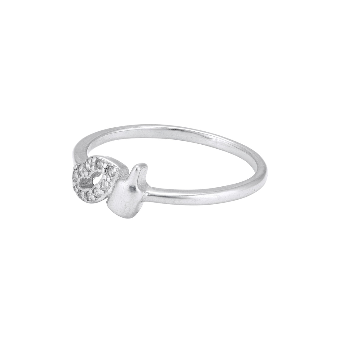925 Sterling Silver Quirky Lip Lipstick Motif Ring for Women