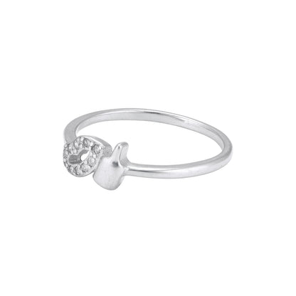 925 Sterling Silver Quirky Lip Lipstick Motif Ring for Women