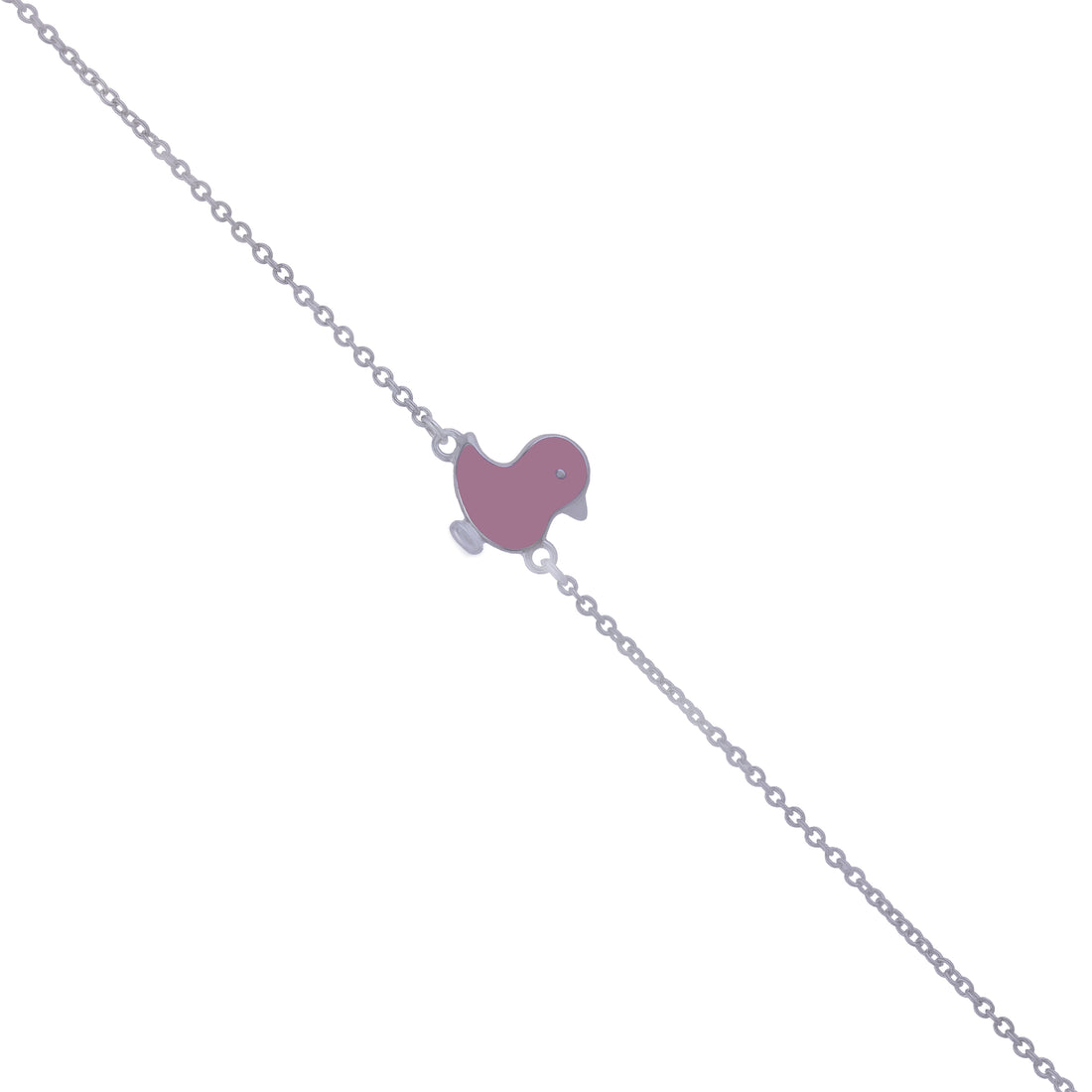 925 Sterling Silver Rhodium Plated Little Blush Wing Bracelet For Kids