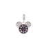 925 Sterling Silver Rhodium Plated Mosaic Mickey Pendant For Kids