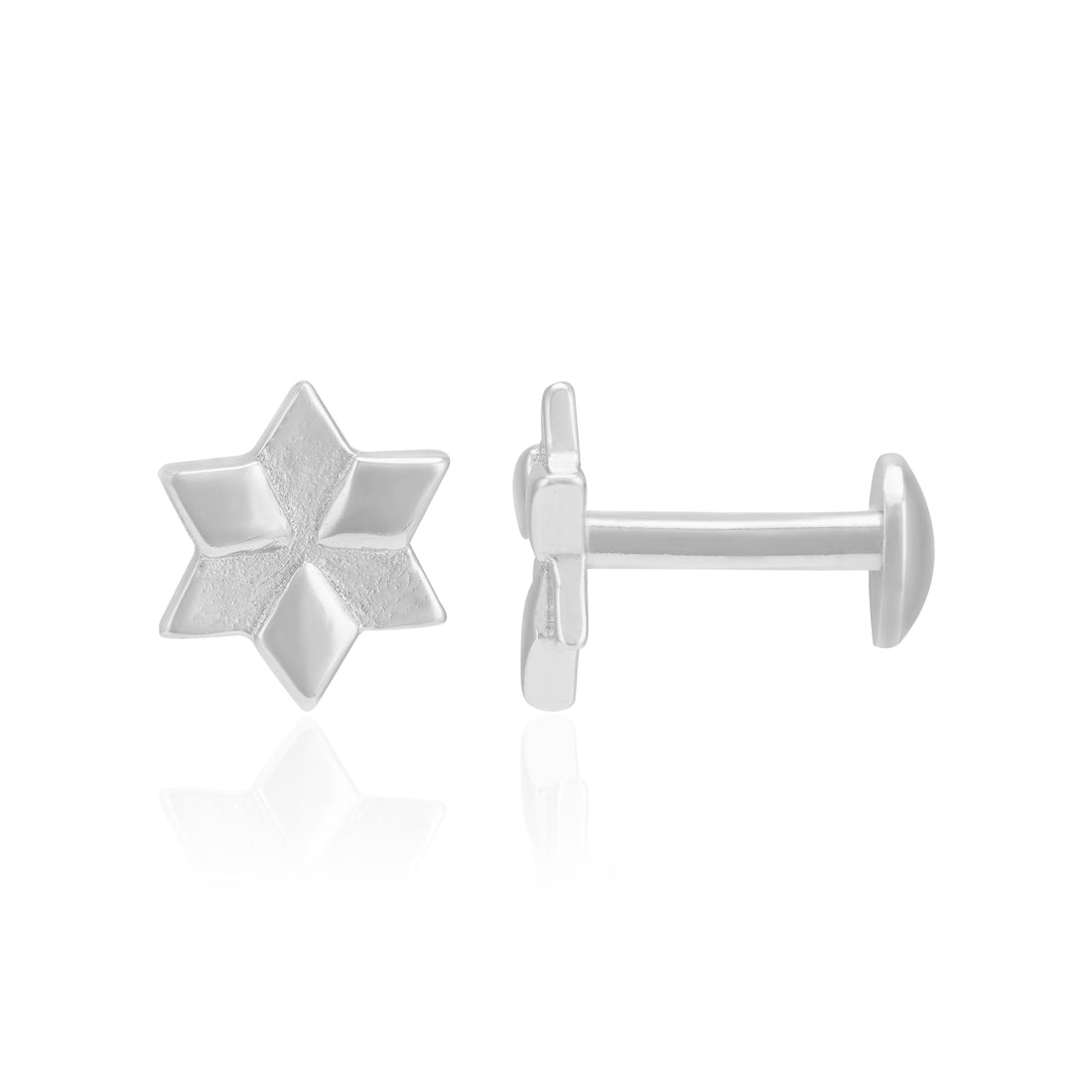 925 Sterling Silver Rhodium Plated Northstar Shine Stud for Women