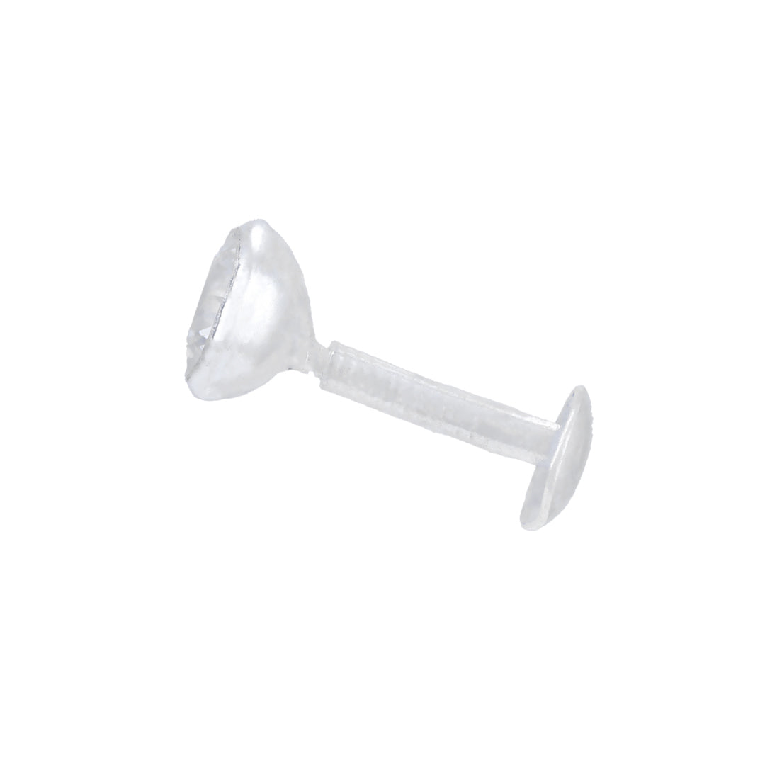 925 Sterling Silver Rhodium Plated Radiant Solitaire Spark Nose pin For Women