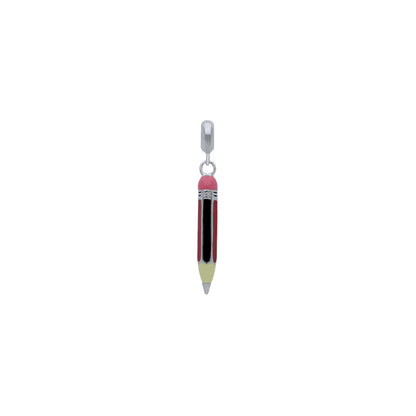 925 Sterling Silver Rhodium Plated Sketch Pencil Pendant For Kids