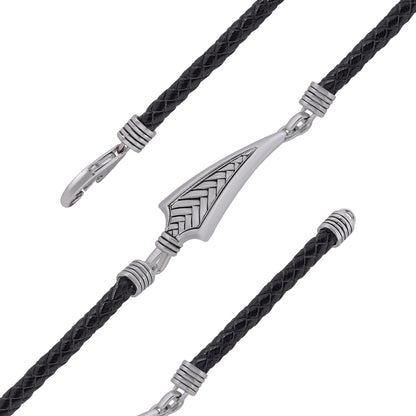 925 Sterling Silver Rhodium Scaled Arrow Head Bracelet