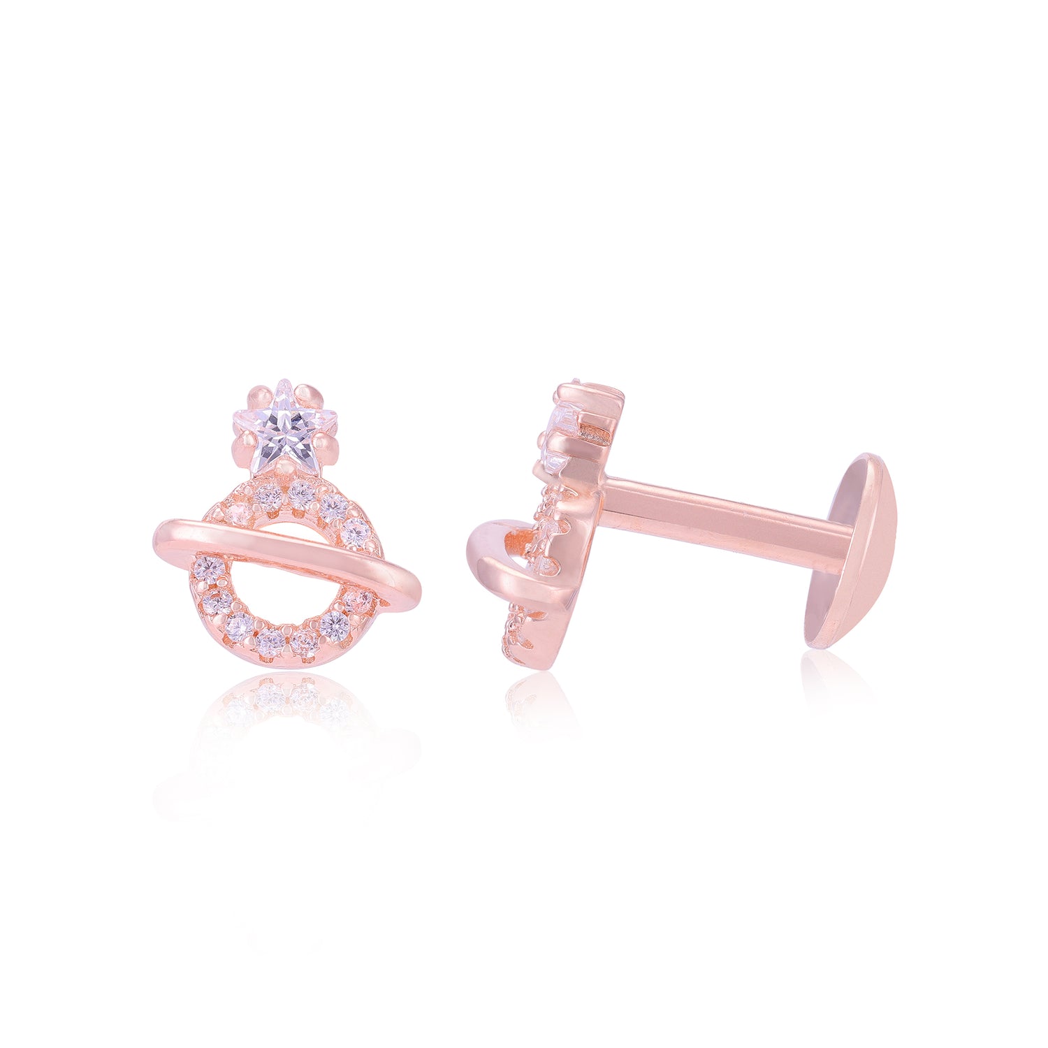 925 Sterling Silver Ringed Orb Earrings For Women