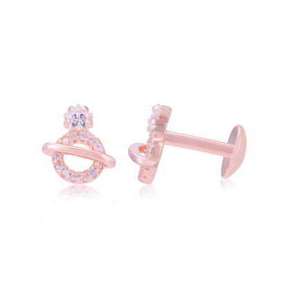 925 Sterling Silver Ringed Orb Earrings For Women