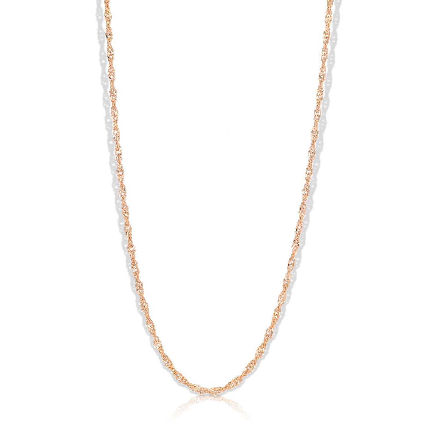 925 Sterling Silver Rose Gold Luxe Intertwine Chain for Men