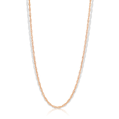 925 Sterling Silver Rose Gold Luxe Intertwine Chain for Men