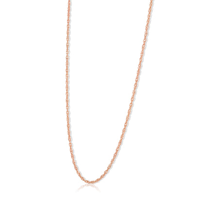 925 Sterling Silver Rose Gold Plated Interlace Luxe Link Chain for Men