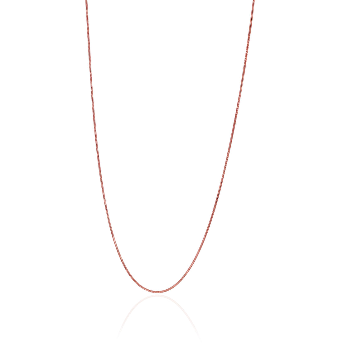 925 Sterling Silver Rose Gold Plated Sleek Herringbone Chain for Women