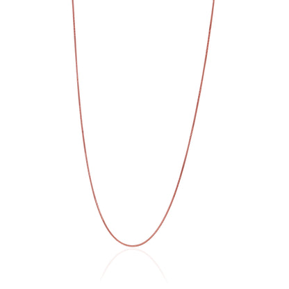 925 Sterling Silver Rose Gold Plated Sleek Herringbone Chain for Women