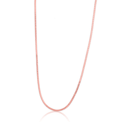 925 Sterling Silver Rose Gold Urban Grid Element Chain for Men
